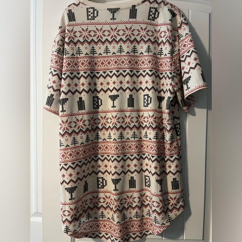 Longline Curved Hem Knit Shirt